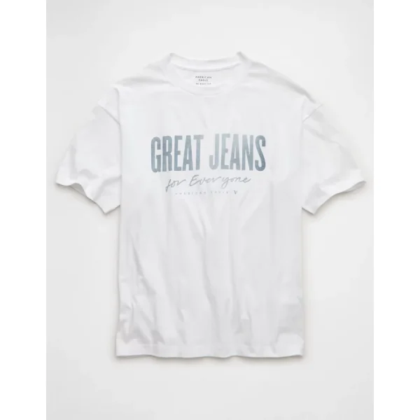AE Great Jeans Boxy Graphic T-Shirt - White