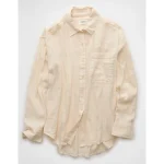 AE Perfect Button-Up Shirt - Cream