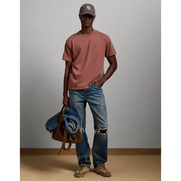 AE77 Premium Military Pocket T-Shirt - Mauve