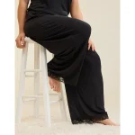 Aerie Real Soft® Rib Trouser PJ - True Black