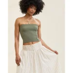 Aerie Ribbed Sweater Tube Top - Olive Fun