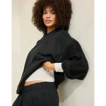 Aerie Très Chic Chenille Sweatshirt - True Black