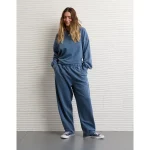 AE Everyday Luxe Barrel Sweatpant - Navy