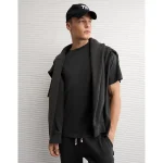 AE Laidback Luxe Heavyweight Oversized T-Shirt - Grey