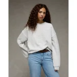 AE Relaxed Crew Neck Sweatshirt - Heather Gray