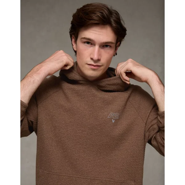 AE 24/7 Textured Hoodie - Brown