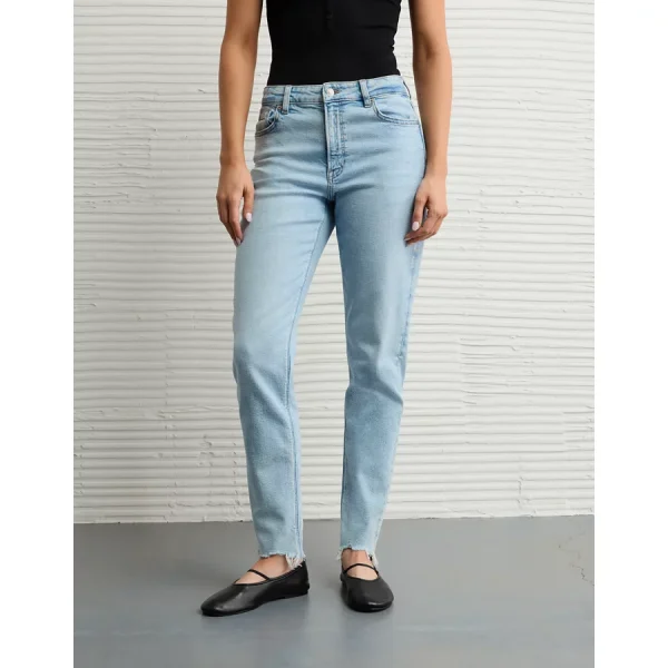 AE Stretch Mom Jean - Skylight