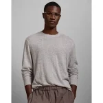 AE77 Premium Merino Wool Sweater - Light Heather Gray