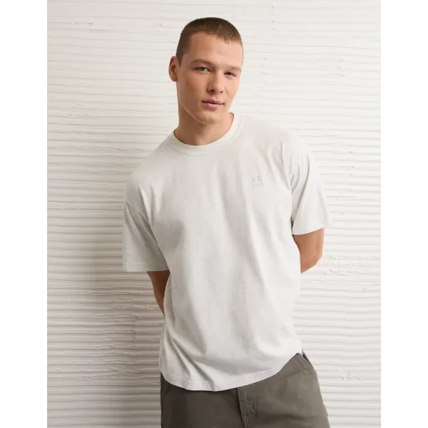 AE Boxy Destination Graphic T-Shirt - Heather Gray