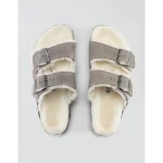 Birkenstock Shearling Arizona Sandal - Grey