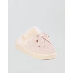 Minnetonka Bow Scuff Slipper - Light Pink