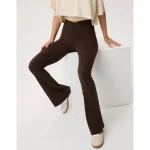 OFFLINE By Aerie Real Me High Waisted Crossover Flare Legging - Deep Earth