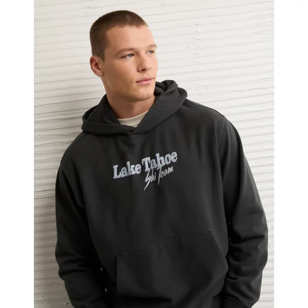 AE Lake Tahoe Graphic Fleece Hoodie - Dark Shadow
