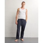 AE Snoopy Flannel PJ Pant - Navy