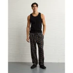 AE Snoopy Halloween Flannel Pant - Faded Black