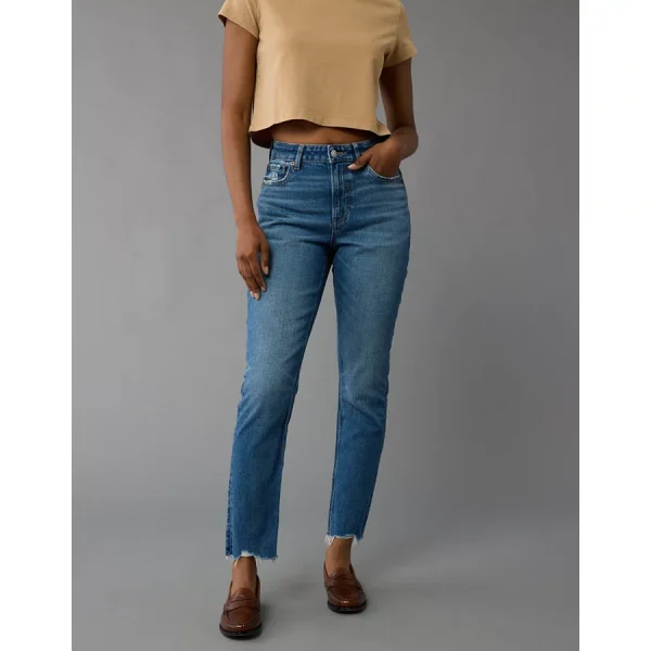 AE Strigid Mom Jean - Deep Sea Blue