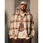 AE x Tru Kolors Heavyweight Brushed Plaid Overshirt - Tan