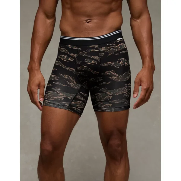 AEO Men's Tiger Camo 6" Ultra Soft Boxer Brief - Olive