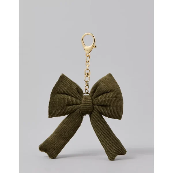 AEO Puffy Bow Bag Charm - Green