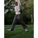 Aerie Stripe Trouser - Smoked Gray