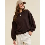 Aerie Très Chic Sweatshirt - Deep Earth