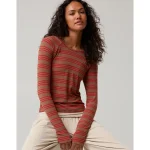 OFFLINE By Aerie Thumbs Up Fitted Ribbed T-Shirt - Horizon