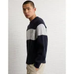 AE Cozy Cabin Chest Stripe Sweater - Navy