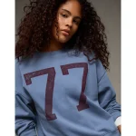 AE Funday Graphic Sweatshirt - Powder Blue