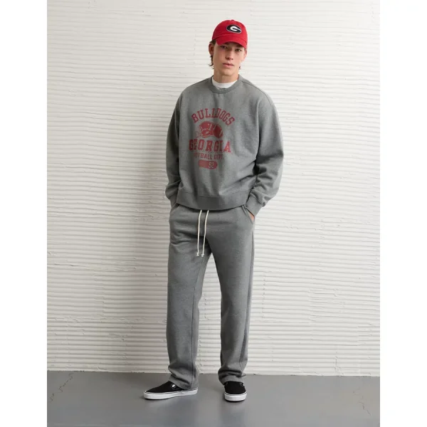 AE Georgia Bulldogs Graphic Sweatshirt - Heather Gray