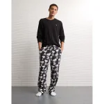 AE Snoopy Halloween Flannel Pant - Black