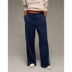 AE Stretch High-Waisted Wide-Leg Track Pant - Midnight Blue