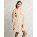 AE Tie Front Eyelet Mini Dress - Cream