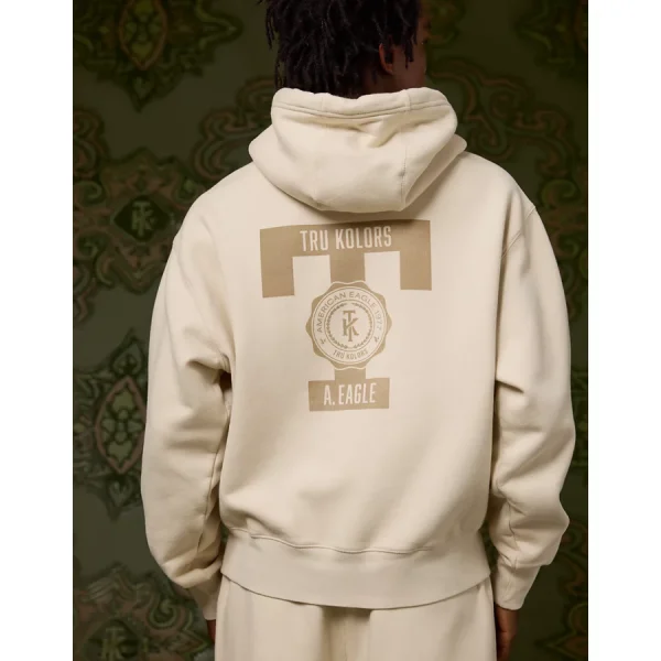 AE x Tru Kolors Heavyweight Graphic Hoodie - Cream