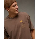 AE Boxy Destination Graphic T-Shirt - Espresso Kiss