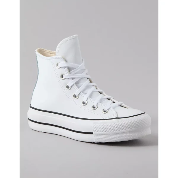 Converse Chuck Taylor Leather All Star Platform Lift High-Top Sneaker - White
