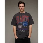 NFL Boxy New York Giants Graphic T-Shirt - Black Magic