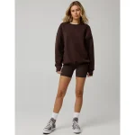 OFFLINE By Aerie Cloud Fleece Oversized Crewneck Sweatshirt - Deep Earth