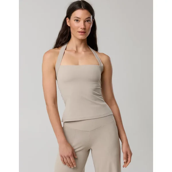 OFFLINE By Aerie Real Me XTRA Halter Tank Top - Stone Harbor