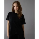 AE Everyday Luxe Relaxed T-Shirt - Black