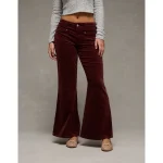 AE High-Waisted Corduroy Flare Pant - Faded Raisin