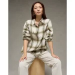 AE Oversized Flannel Shirt - Olive