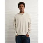 AE Quarter-Zip Sweatshirt - Oatmeal Heather