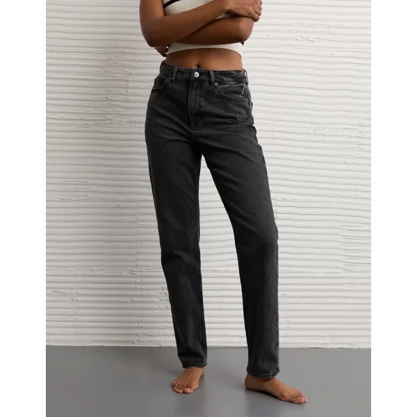 AE Strigid Mom Jean - Black Magic