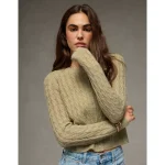 AE Whoa So Soft Button-Front Cardigan - Green