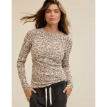 Aerie Essential Crew Layering T-Shirt - Cake Batter