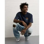 AE Boxy Destination Graphic T-Shirt - Navy