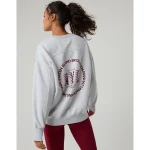 OFFLINE By Aerie Cloud Fleece Oversized Crewneck Sweatshirt - Gray