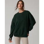 OFFLINE By Aerie Cloud Fleece Oversized Crewneck Sweatshirt - Mystical Green