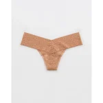 Show Off Vintage Lace Thong Underwear - Beach Dune