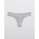Superchill Cotton Thong Underwear - Medium Heather Gray